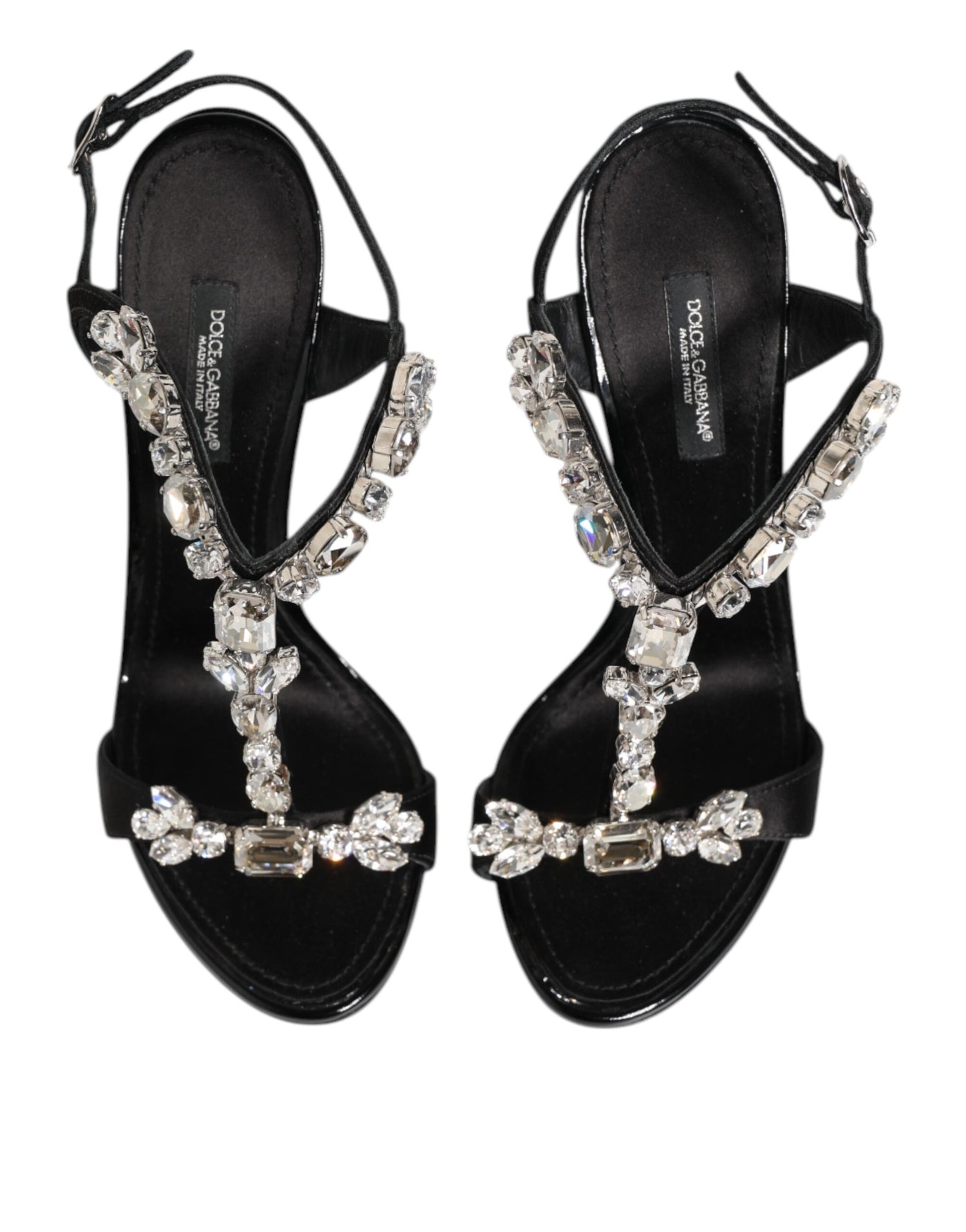 Dolce & Gabbana Black Keira Crystals Heels
