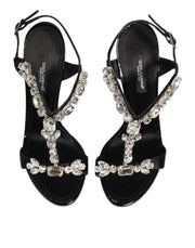 Dolce & Gabbana Black Keira Crystals Heels