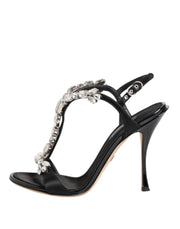 Dolce & Gabbana Black Keira Crystals Heels