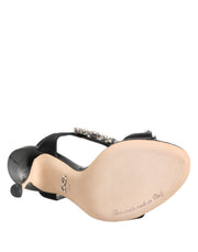 Dolce & Gabbana Black Keira Crystals Heels