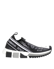 Dolce & Gabbana Black White Sorrento Low Top Sneakers Shoes