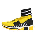 Dolce & Gabbana Yellow & Black Sorrento Socks Sneakers