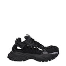 Versace Black Leather Athletic Sneakers