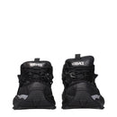 Versace Black Leather Athletic Sneakers