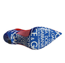 Dolce & Gabbana Red Blue Stretch Sock Style Ankle Boots Logo Shoes