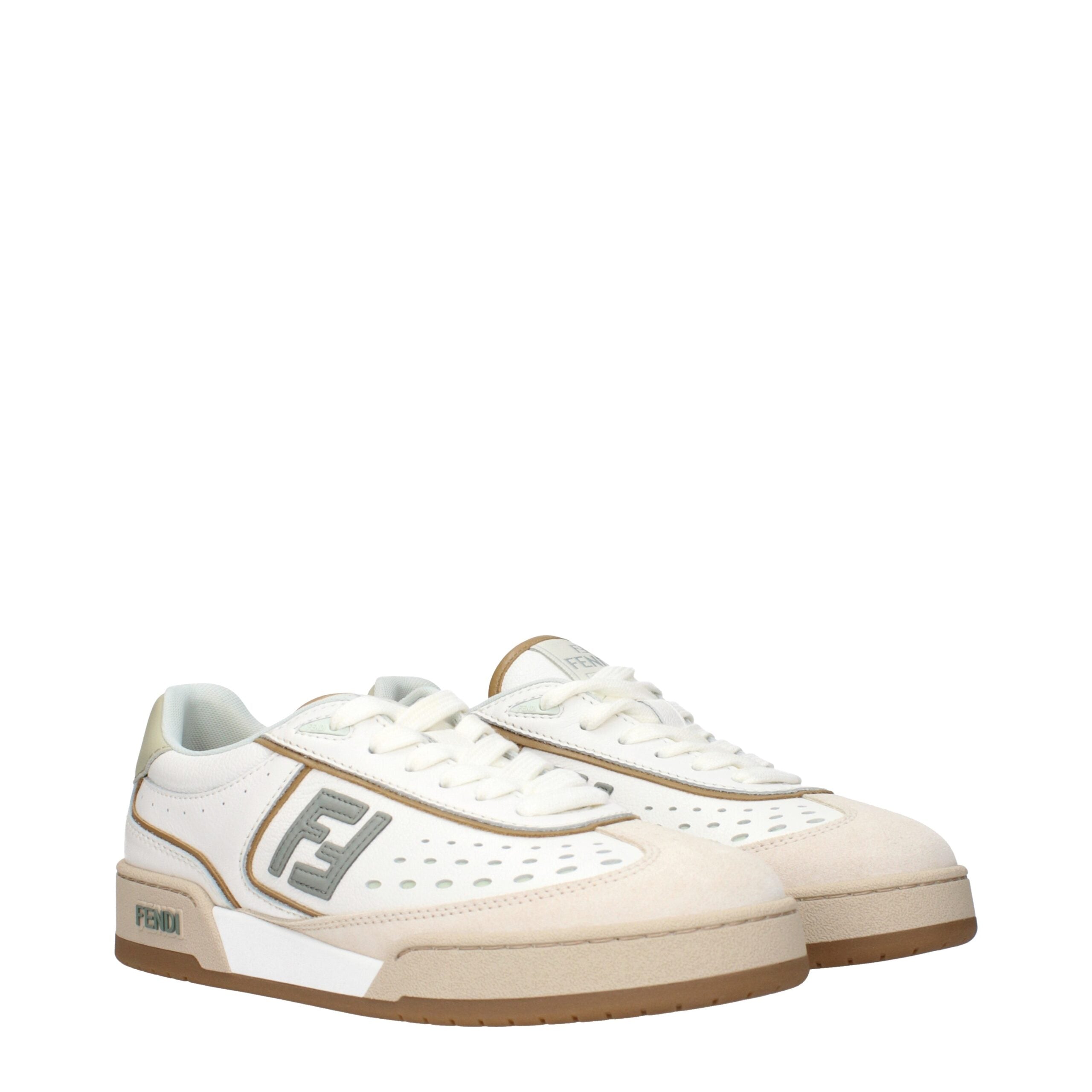 Fendi White Leather Women's Sneaker