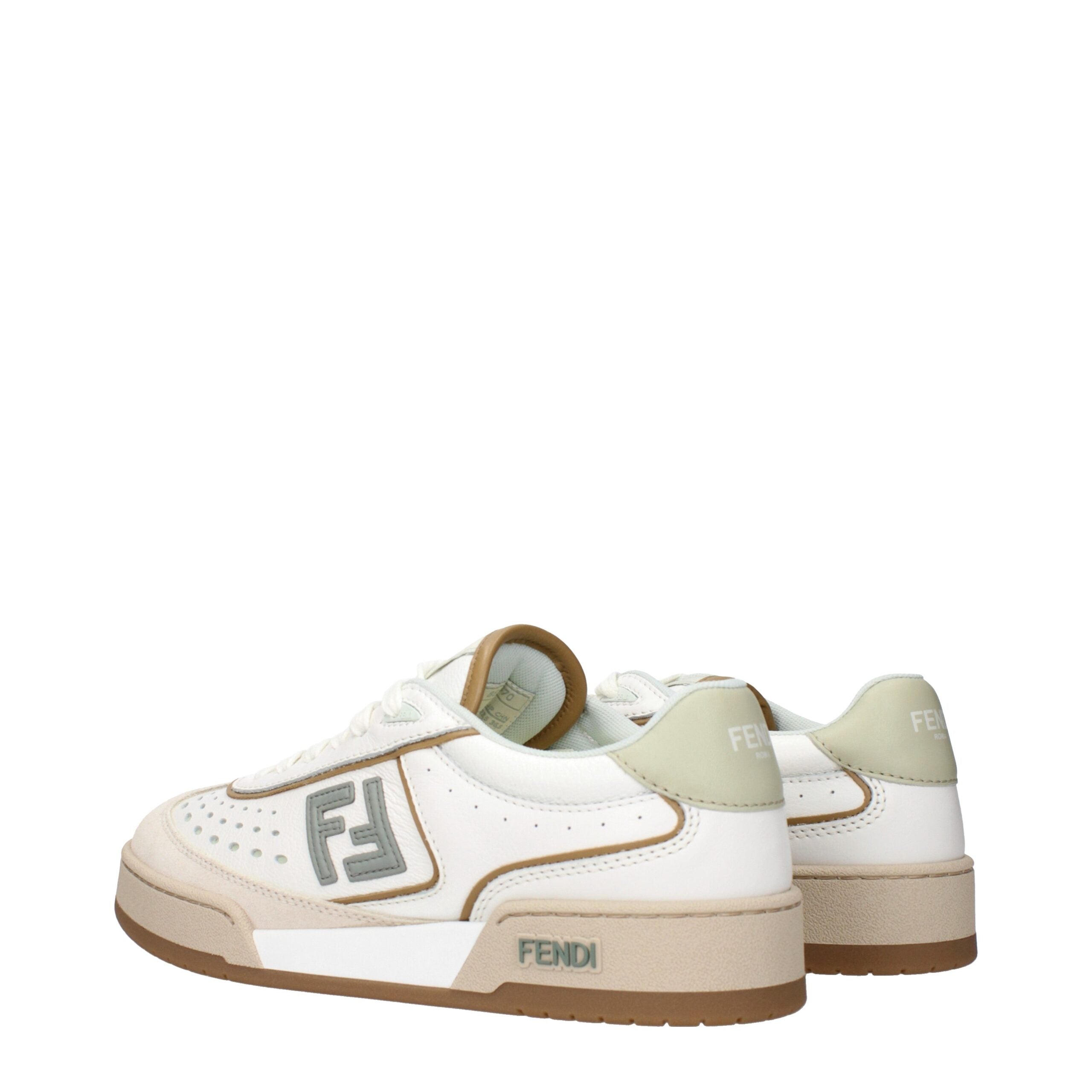 Fendi White Leather Women's Sneaker