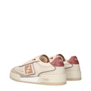 Fendi Beige Leather Low Top Women's Sneaker