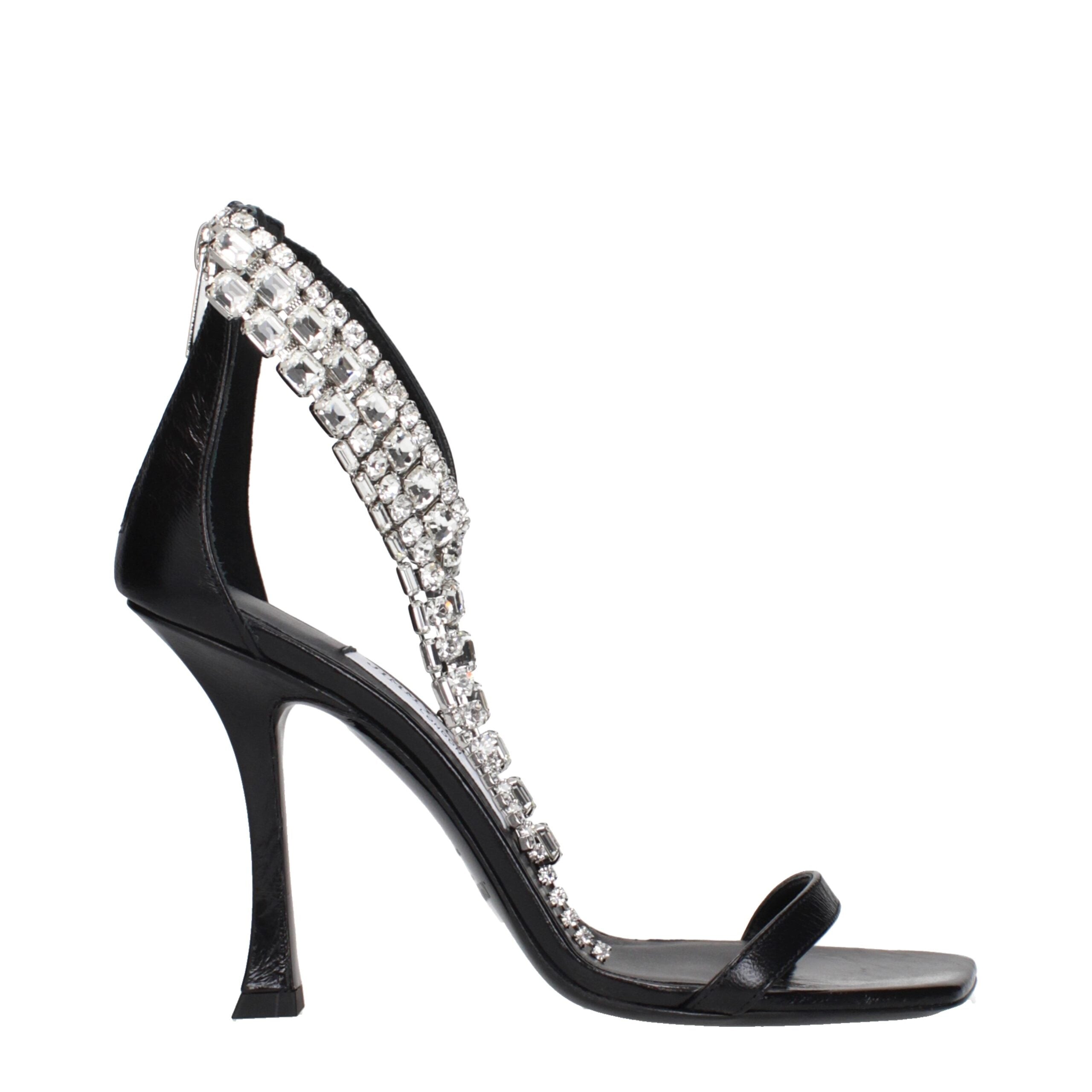 Jimmy Choo Swarovski Crystal Black Stiletto Sandals