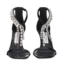Jimmy Choo Swarovski Crystal Black Stiletto Sandals