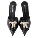 Prada Black Nappa Leather Rope Detail  Sandals