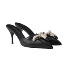 Prada Black Nappa Leather Rope Detail  Sandals