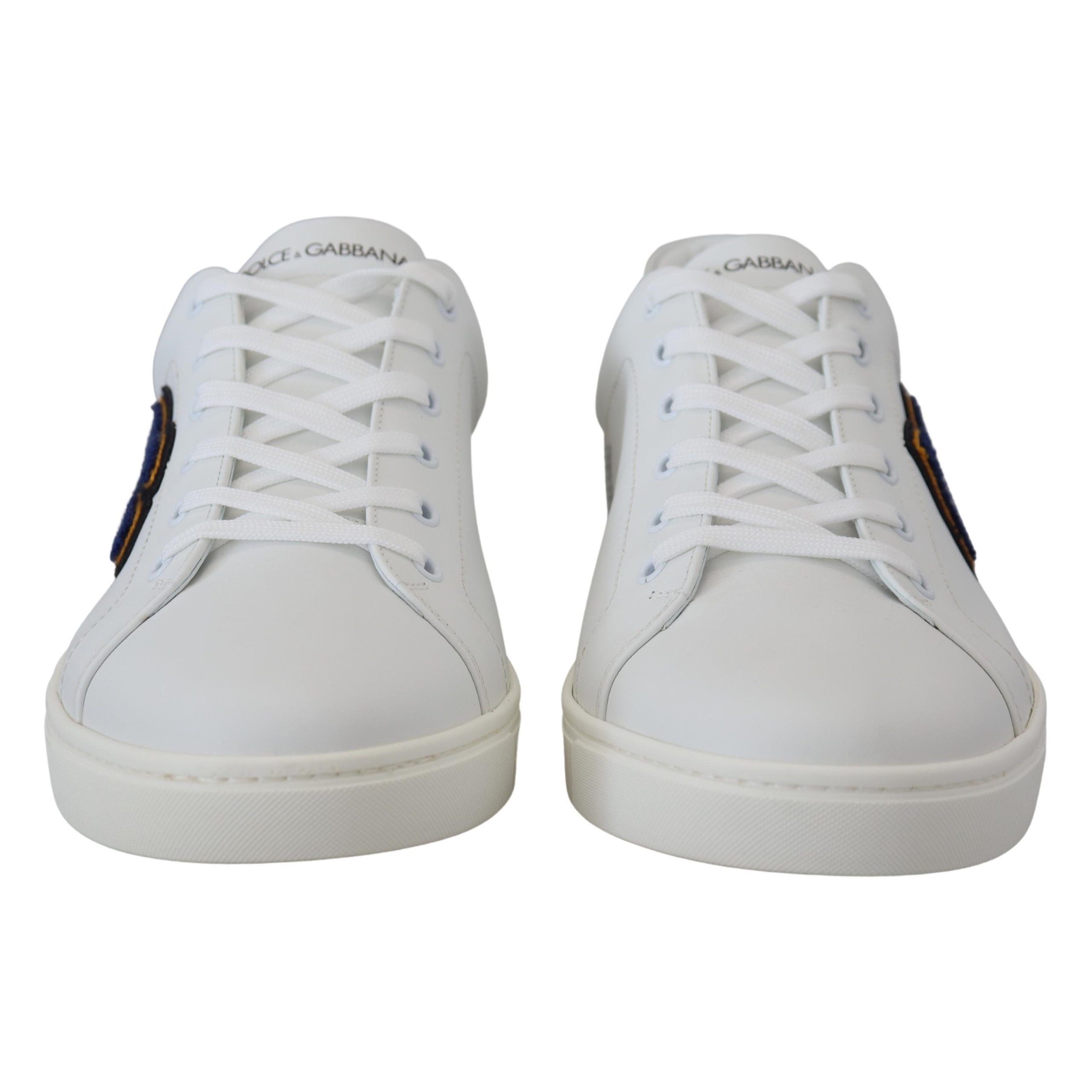 Dolce & Gabbana Elegant White Leather Men's Sneakers