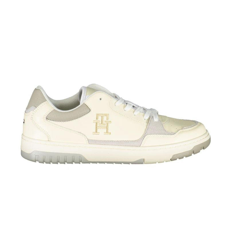 Tommy Hilfiger Beige Sports Sneakers with Unique Embroidery
