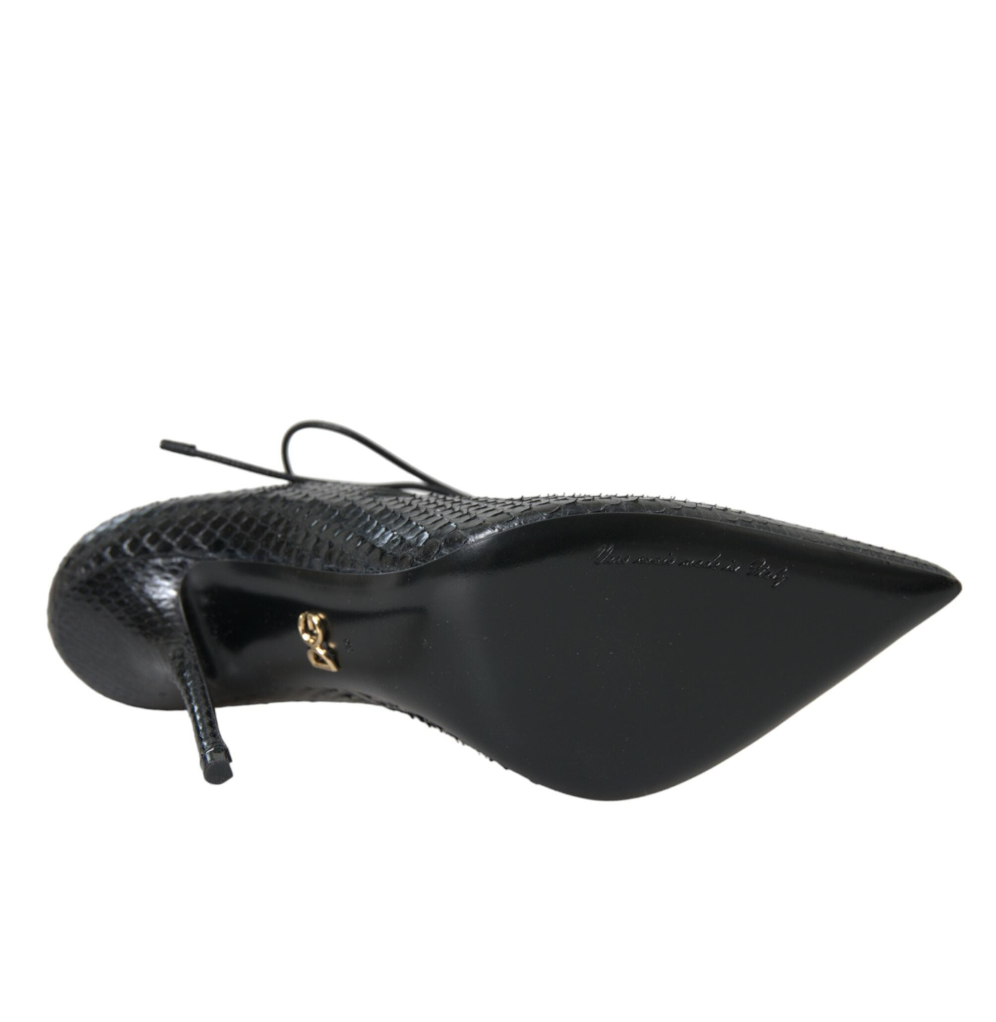 Dolce & Gabbana Black Python Leather Mary Jane Pumps Shoes