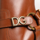 Dolce & Gabbana Brown Leather Ankle Boots