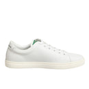 Dolce & Gabbana White Leather Rose Embroidery Sneakers