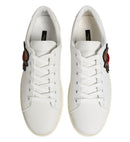 Dolce & Gabbana White Leather Sacred Sneakers
