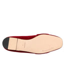 Dolce & Gabbana Red Velvet Crystal Loafers