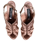 Dolce & Gabbana Bronze Satin Slingback Heels