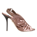 Dolce & Gabbana Bronze Satin Slingback Heels