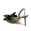 MACH & MACH ''LE CADEAU'' Black Leather Slingbacks