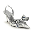 MACH & MACH ''LE CADEAU'' Wrapped Leather Slingbacks