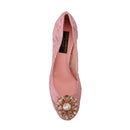 Dolce & Gabbana Pink Taormina Lace Crystal Pumps