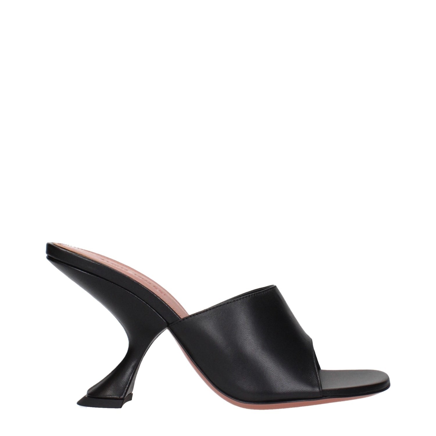 Amina Muaddi Black Stiletto Sandals
