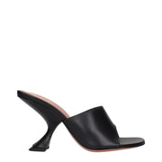 Amina Muaddi Black Stiletto Sandals