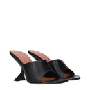 Amina Muaddi Black Stiletto Sandals