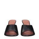 Amina Muaddi Black Stiletto Sandals