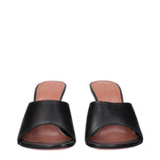 Amina Muaddi Black Stiletto Sandals