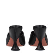 Amina Muaddi Black Stiletto Sandals