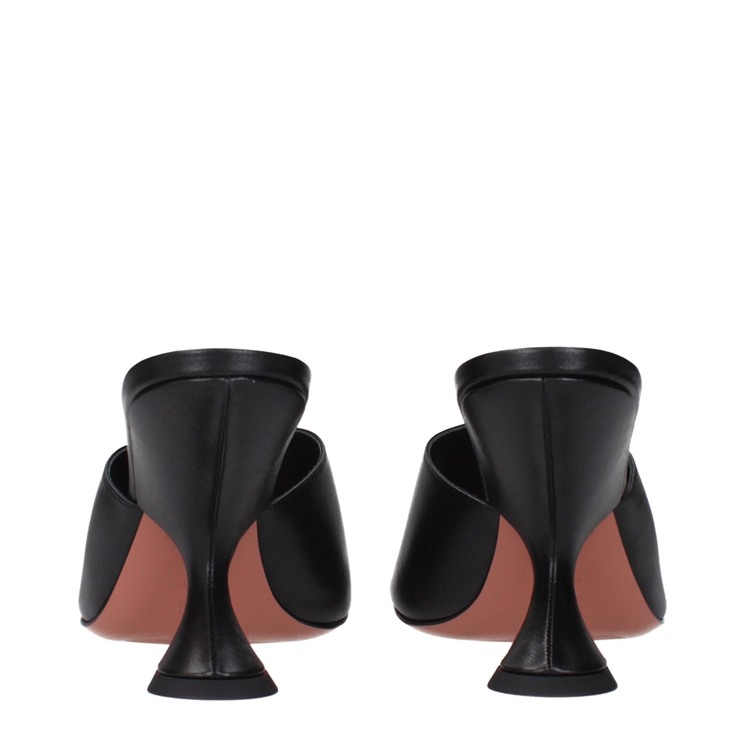 Amina Muaddi Black Stiletto Sandals