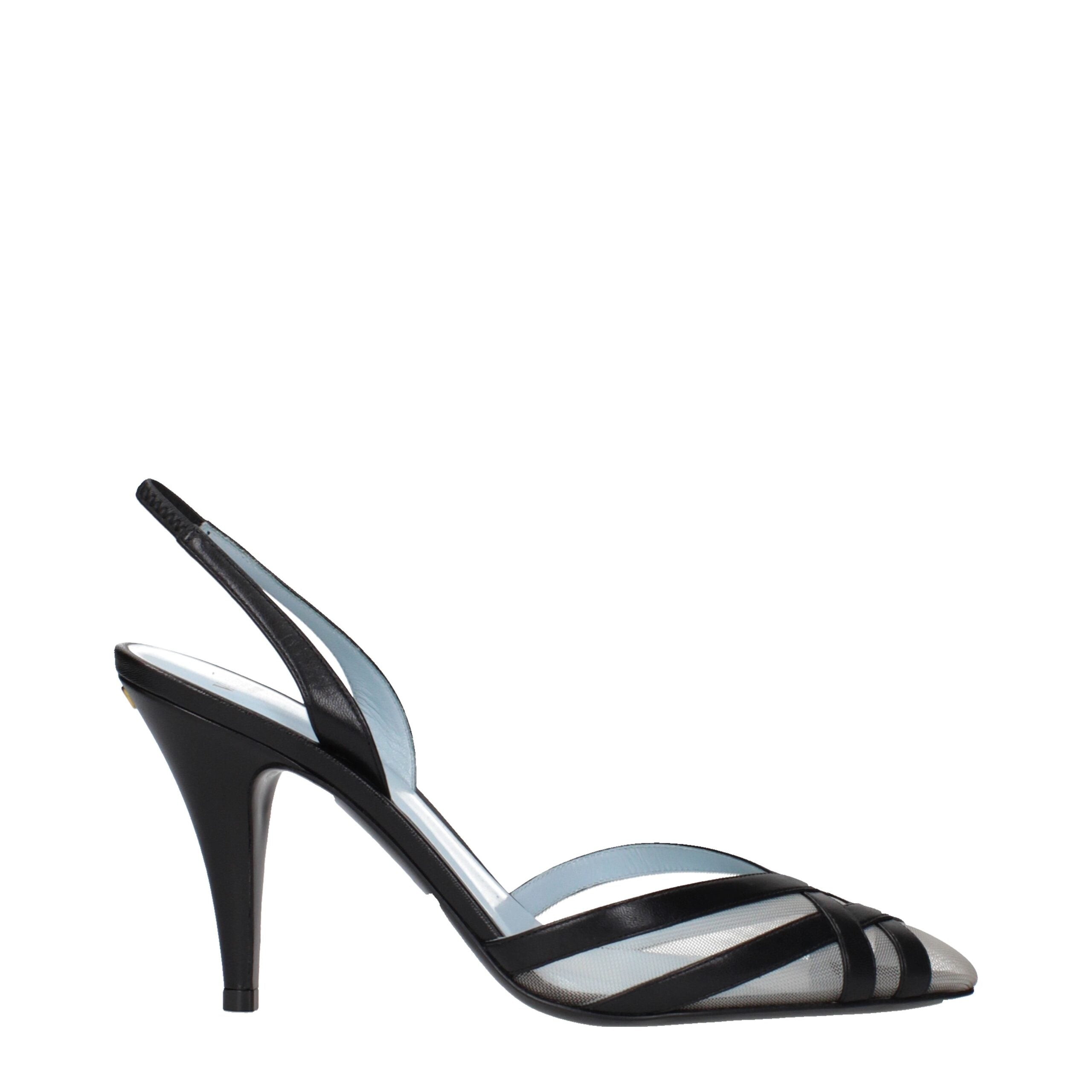Valentino Garavani Black Leather Pumps