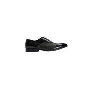 Roberto Pepe Luxury Black Leather Men Shoe