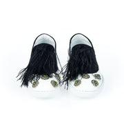 Mr&Mrs Italy Black Leather Women Slip-On Shoe