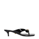 Versace Black Leather Stiletto Sandals