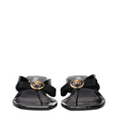 Versace Black Leather Stiletto Sandals