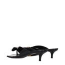 Versace Black Leather Stiletto Sandals