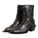 Dolce & Gabbana Black Crystal Men's Boots