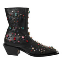 Dolce & Gabbana Black Crystal Men's Boots