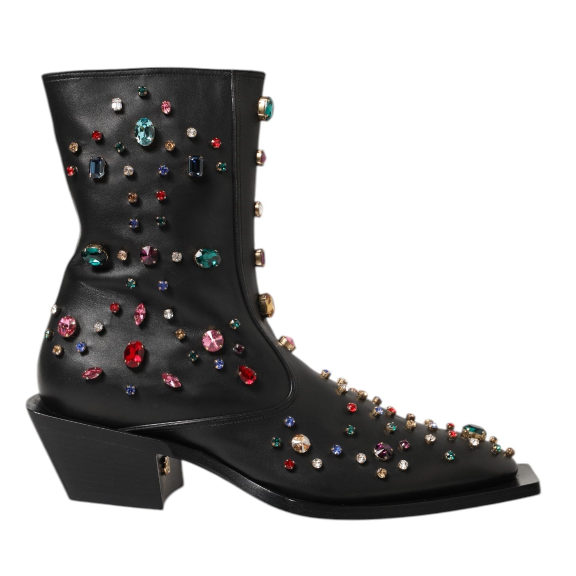 Dolce & Gabbana Black Crystal Men's Boots