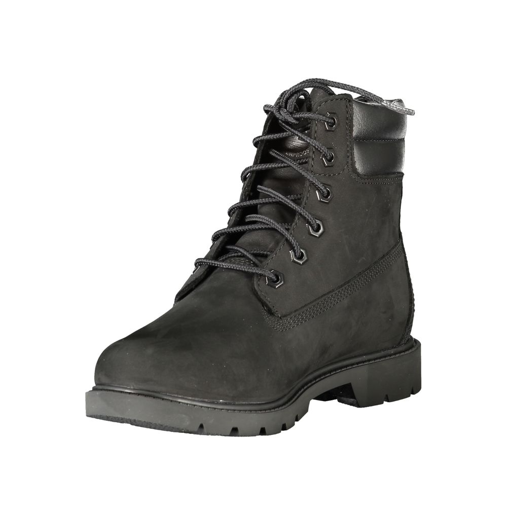 Timberland Black Leather Women Ankle Boot