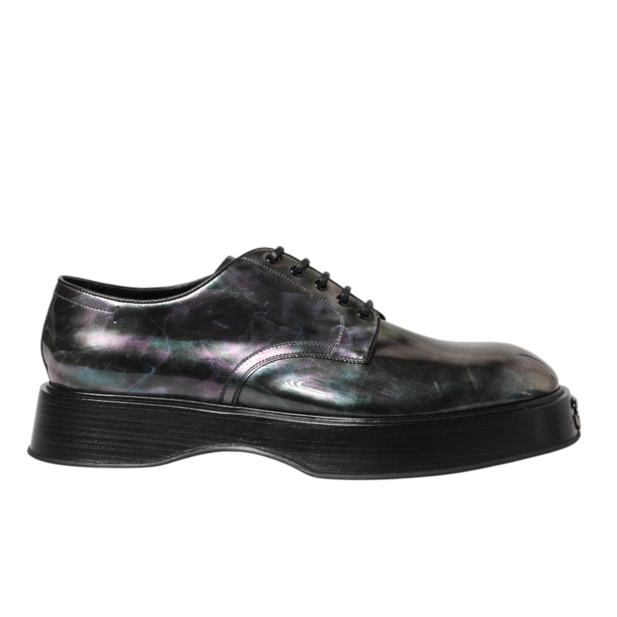 Dolce & Gabbana Multicolor Patent Derby Shoes