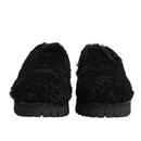 Dolce & Gabbana Black Fur Men's Slippers