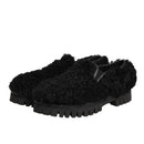 Dolce & Gabbana Black Fur Men's Slippers
