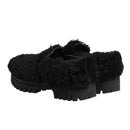 Dolce & Gabbana Black Fur Men's Slippers