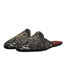 Dolce & Gabbana Black Jacquard Slide Slippers